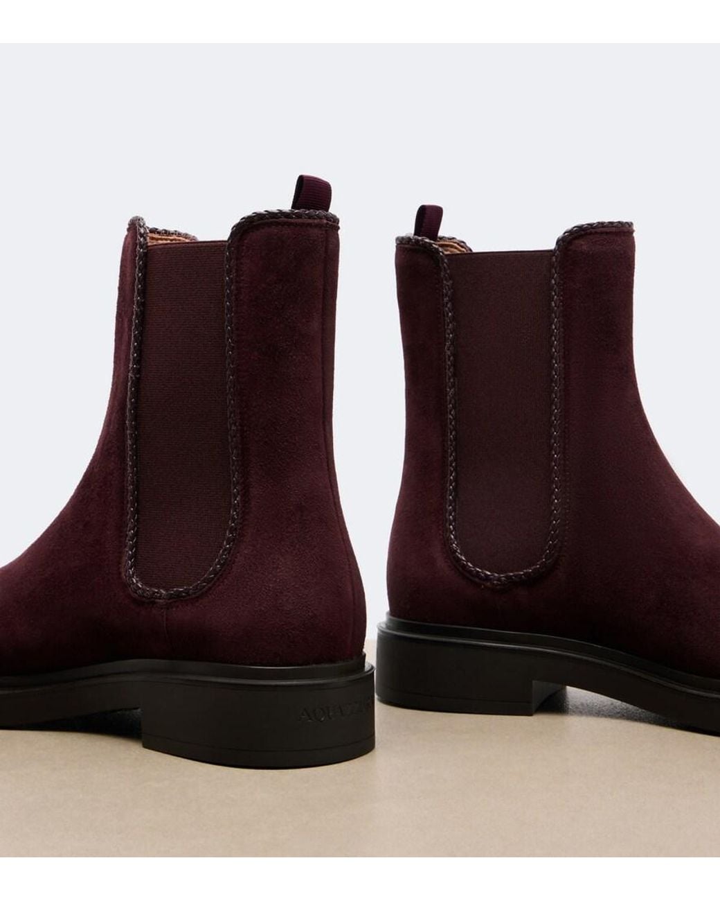 Aquazzura Brown Gaspard Suede Chelsea Boots