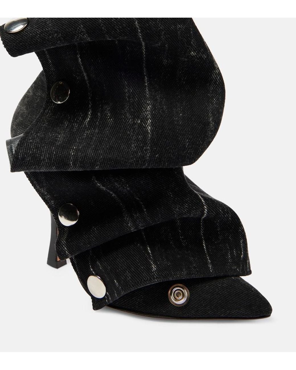 Y. Project Snap Denim Knee-High Boots in Black | Lyst