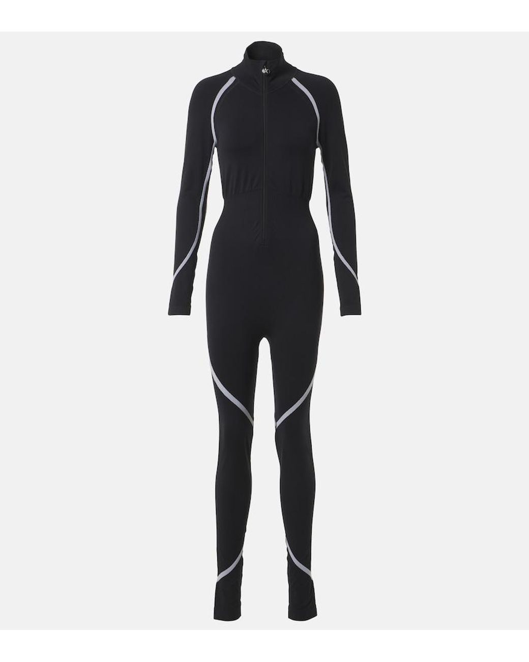 Perfect Moment Blue Seamless Turtleneck Jumpsuit