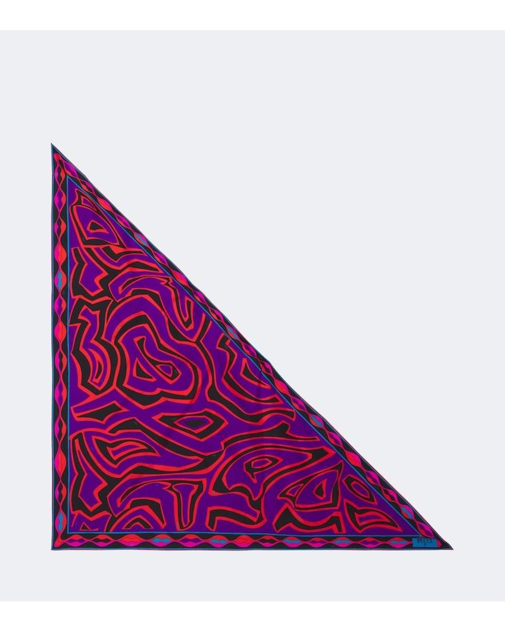 Emilio Pucci Purple Labirinto Silk Twill Scarf