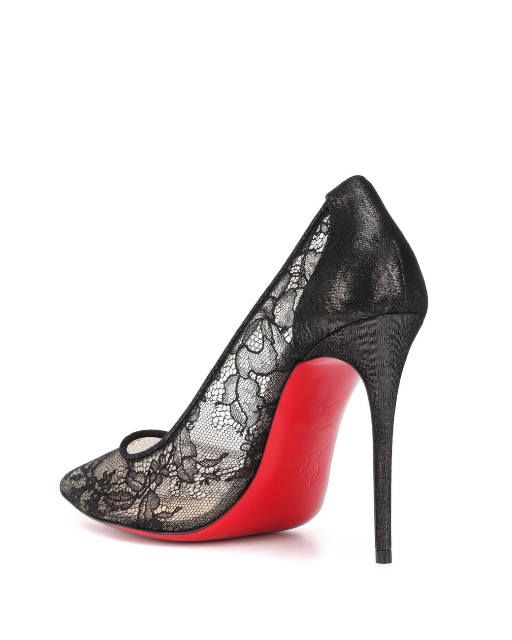 Christian Louboutin Lace 554 Pumps in Black | Lyst