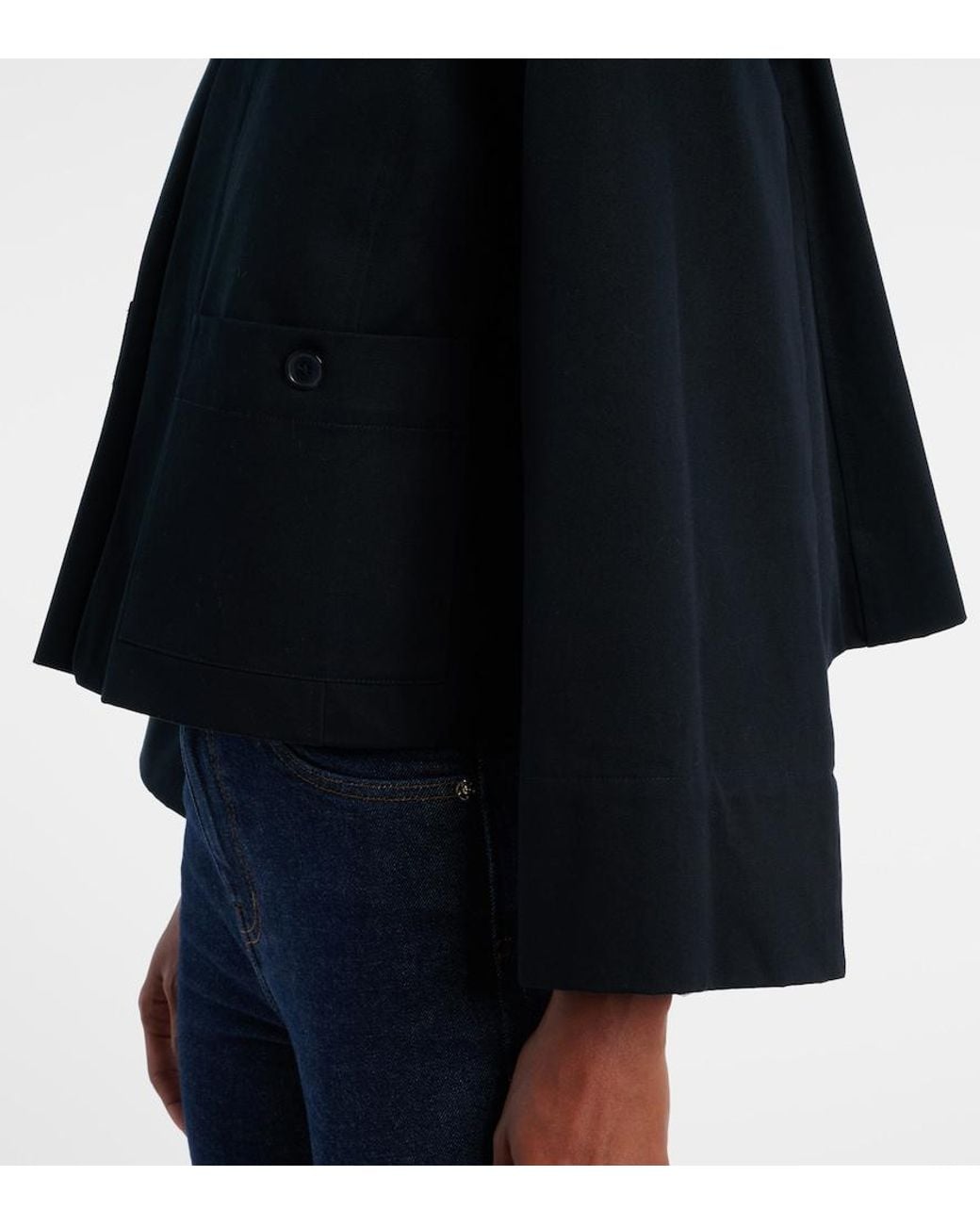 FRAME Blue Small Cotton Trench Jacket