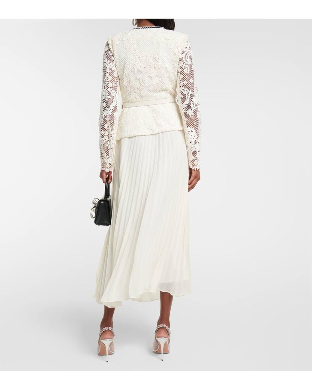 white christmas dresses The Chiffon Midi Dress | Self Portrait