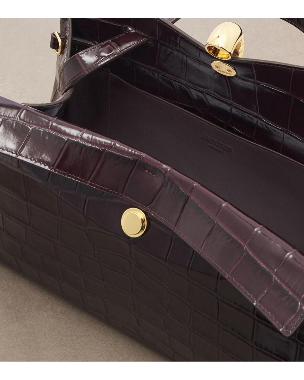 Jacquemus Purple Valerie Medium Leather Top-Handle Bag