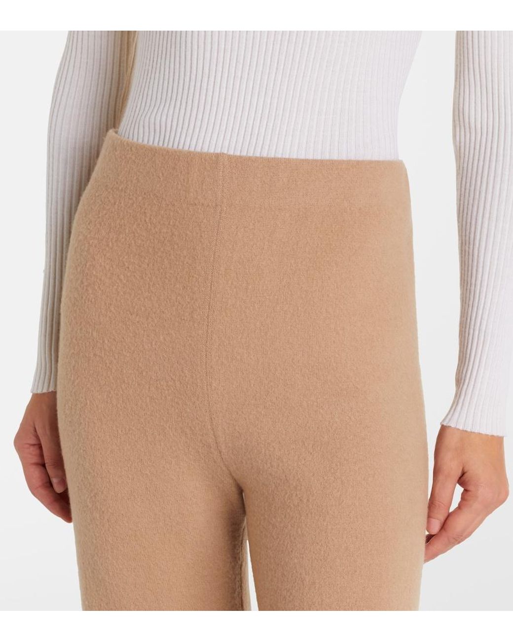 Gabriela Hearst Natural Kaulike Cashmere Flared Pants