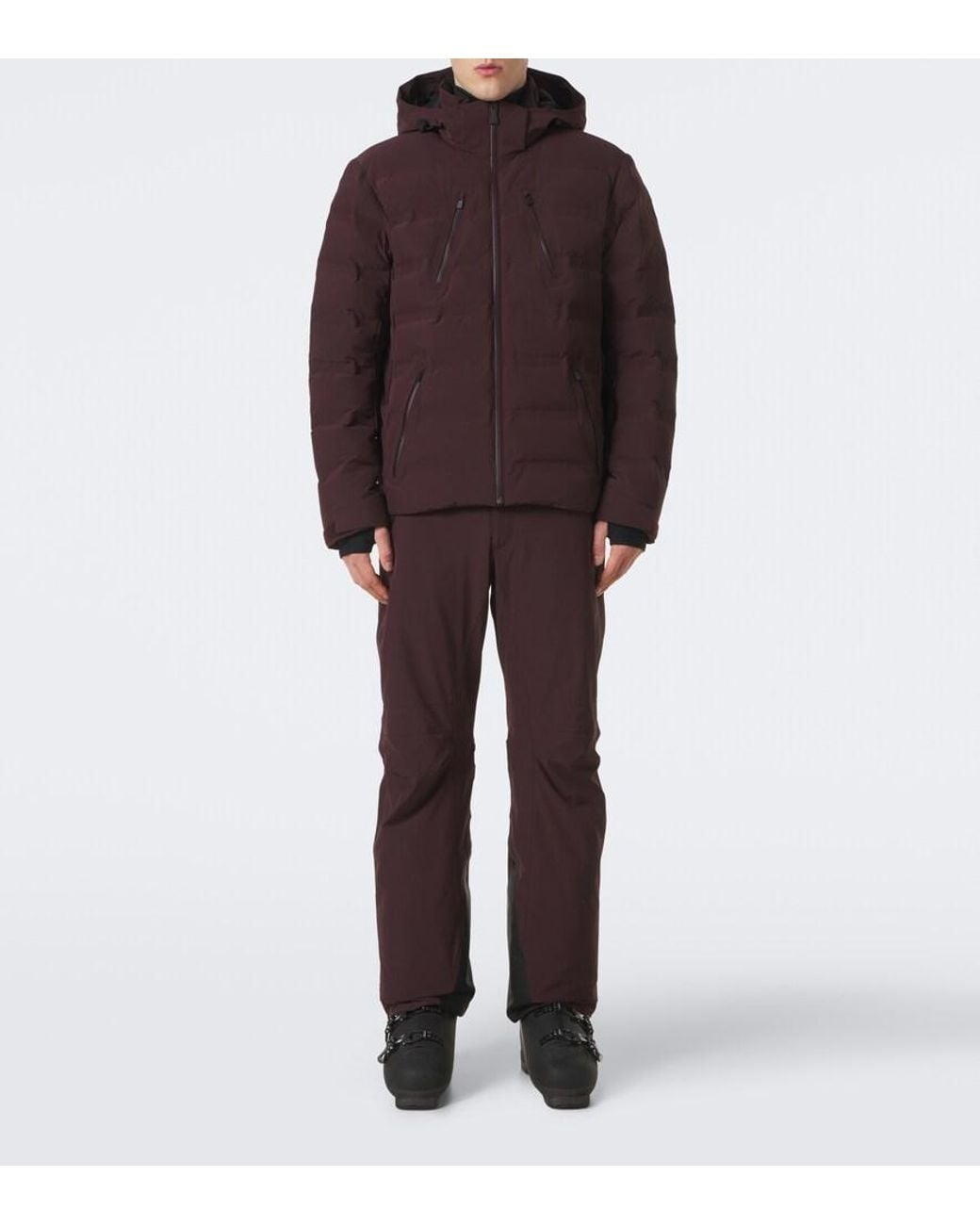 Aztech Mountain Purple Nuke Hooded Down Ski Jacket for men