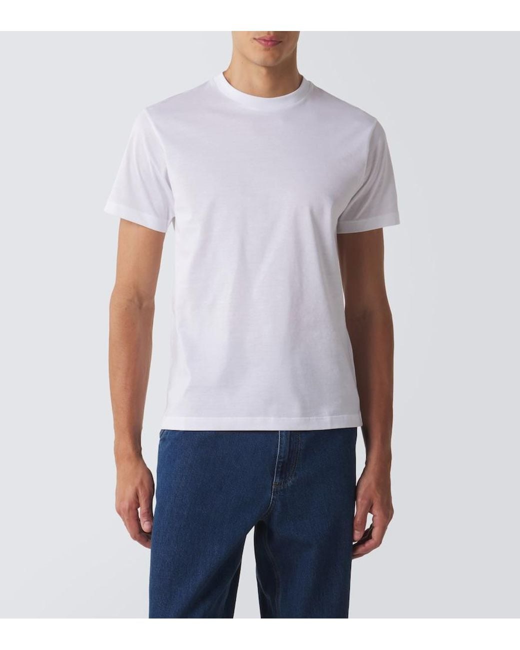 Prada White Cotton Jersey T-Shirt Three-Pack for men