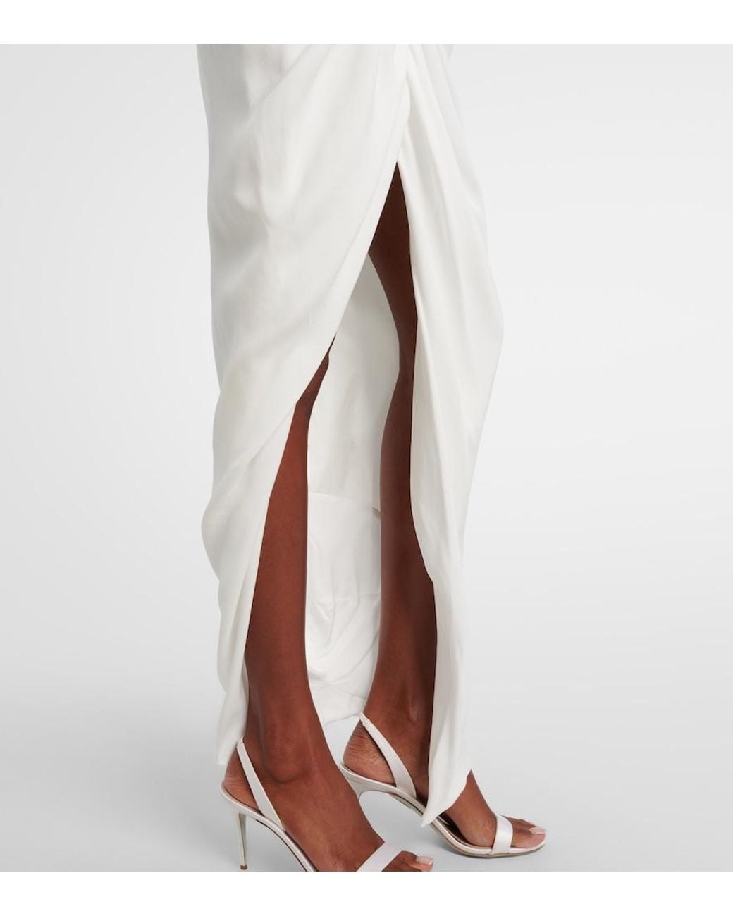Vivienne Westwood White Draped Maxi Skirt