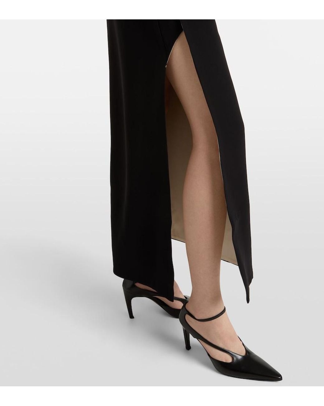 Totême  Black Cady Maxi Dress