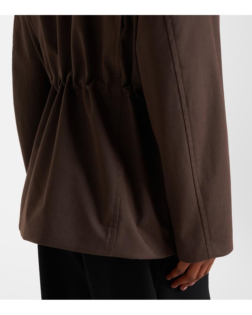 The Row Brown Floriane Cotton And Cashmere Field Jacket