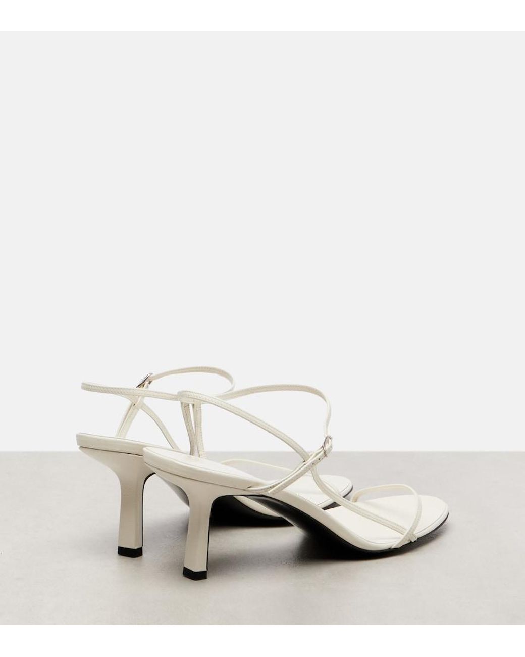 The Row White Bare Leather Sandals