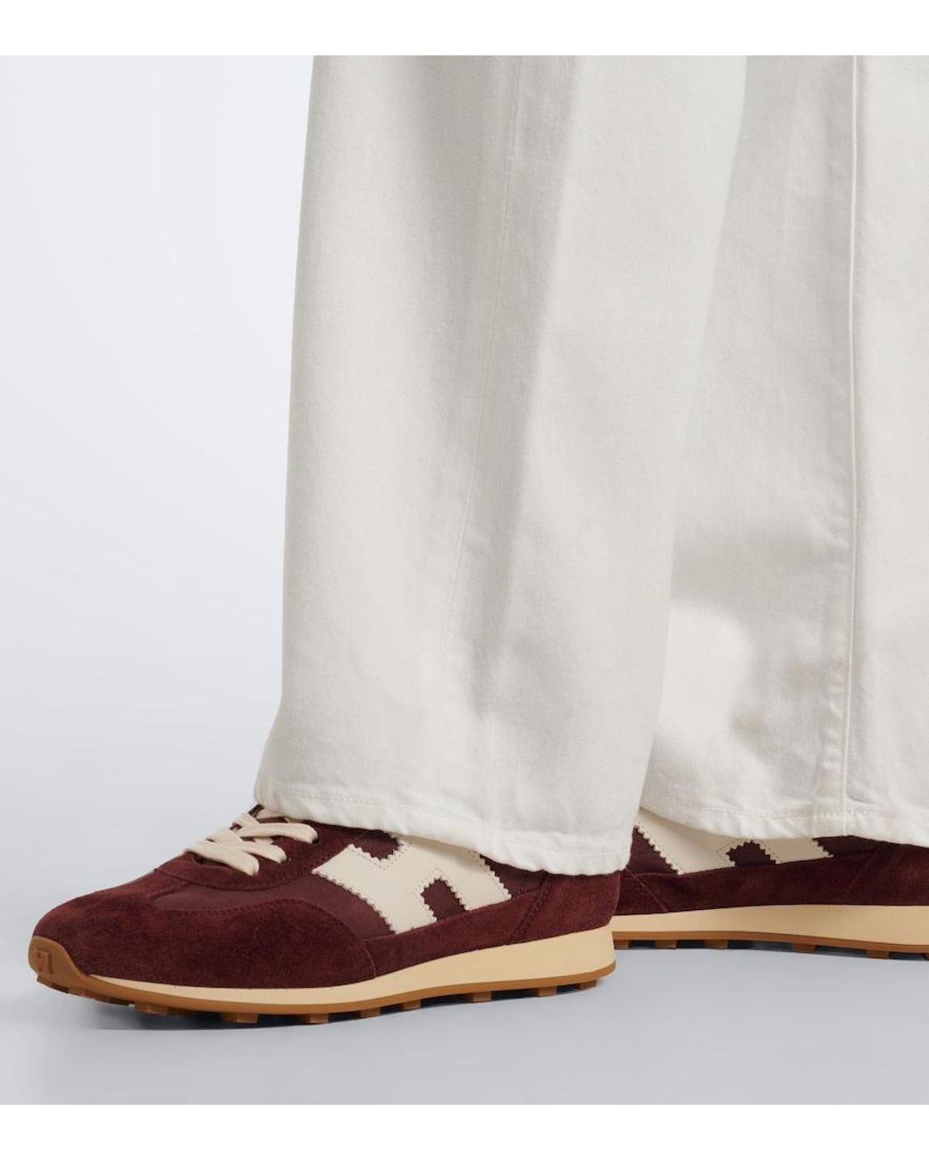 Hogan Red Athletic Suede Sneakers