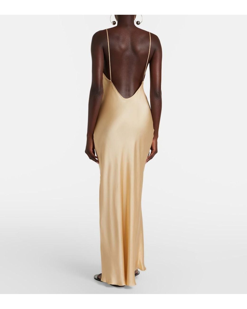 Isabel Marant Natural Nevana Satin Slip Dress