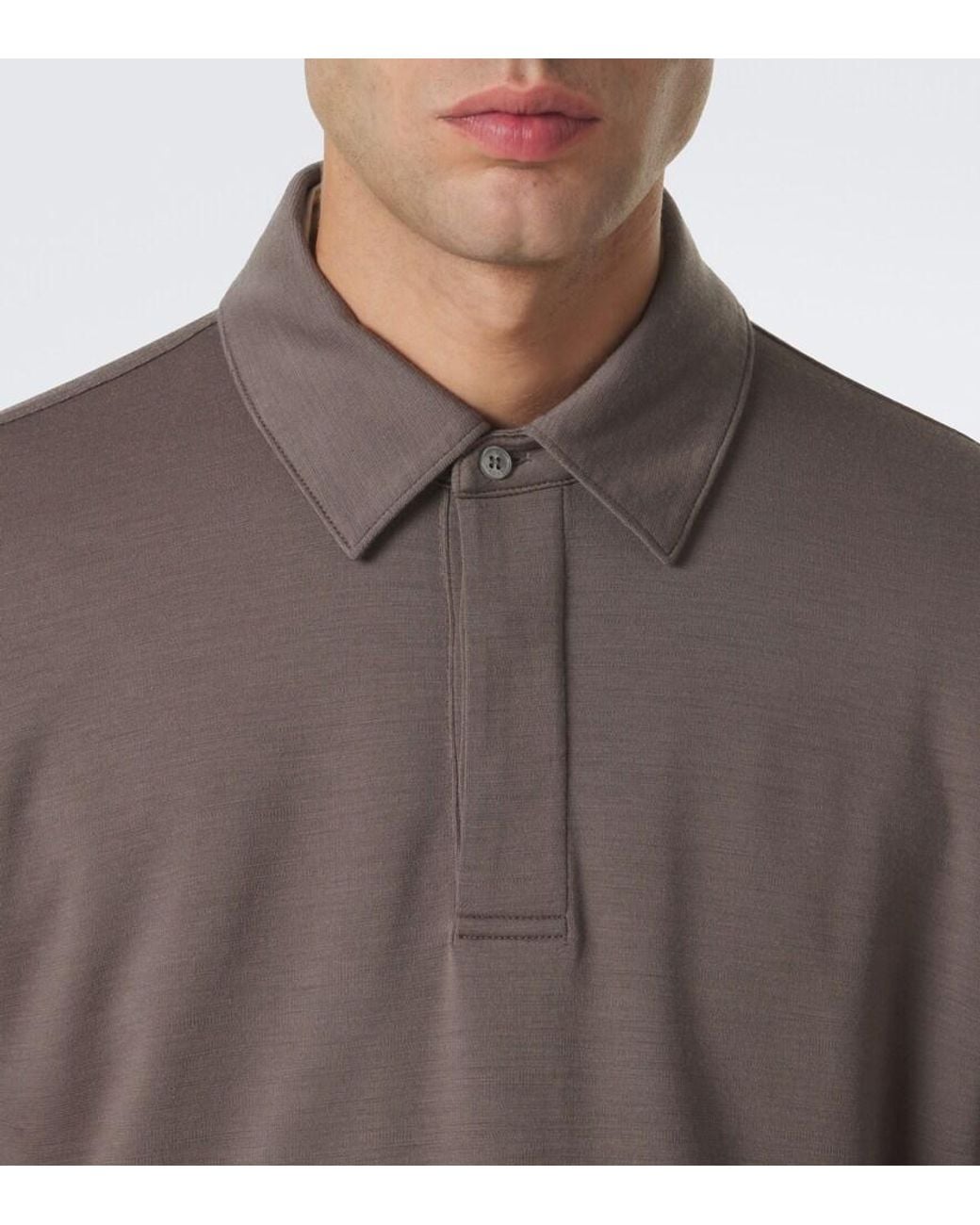 Orlebar Brown Brown Ben Wool Jersey Polo Shirt for men