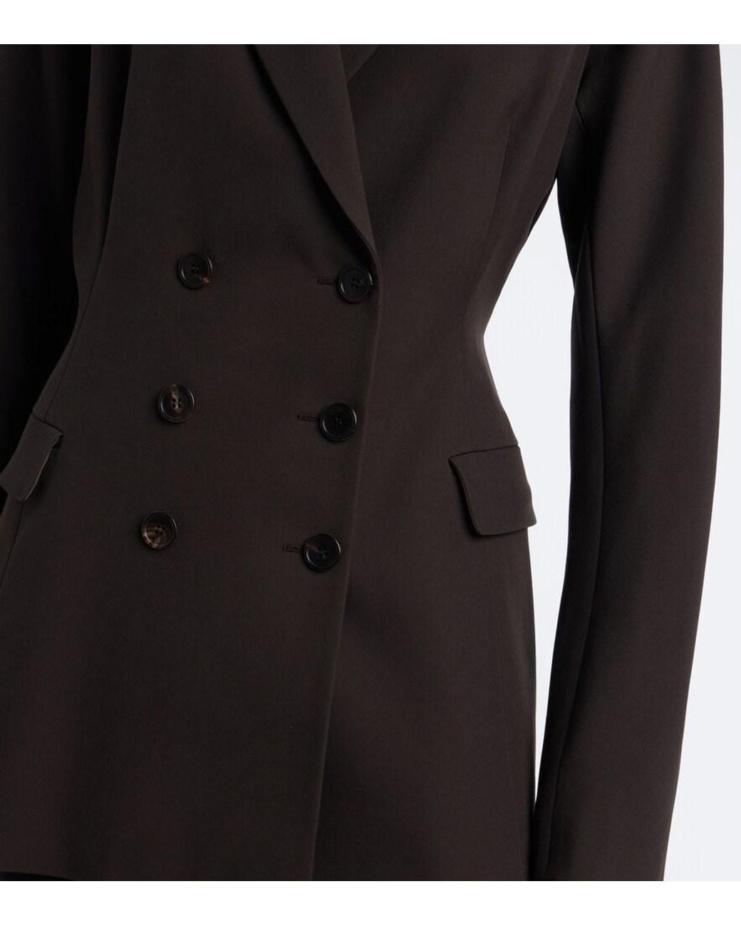 The Row Black Ciro Double-Breasted Virgin Wool Blazer