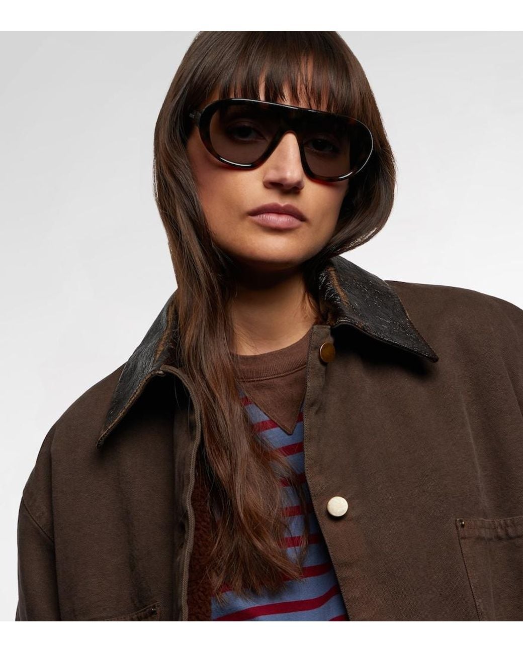 Prada Brown Aviator-Sonnenbrille