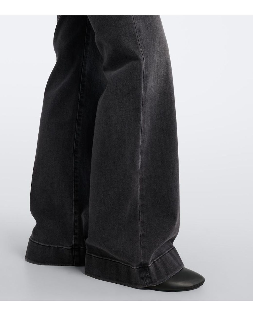 7 For All Mankind Gray Modern Dojo Flared Jeans