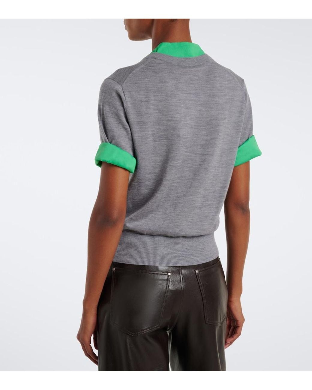 Dorothee Schumacher Green Layered Virgin Wool Top