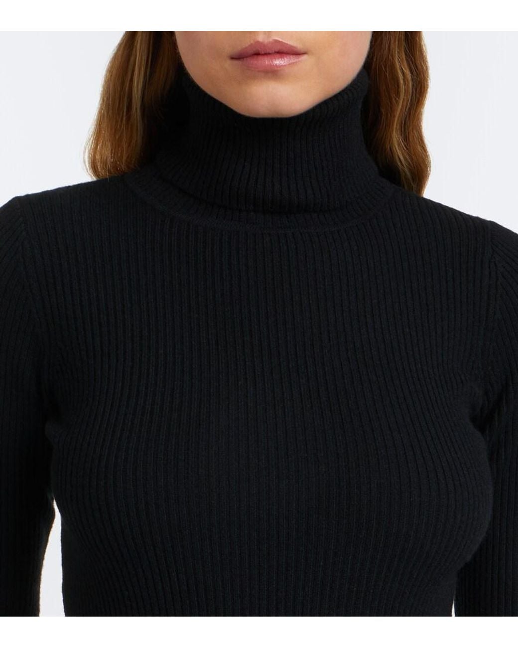 Yves Salomon Black Wool And Cashmere-Blend Turtleneck Sweater