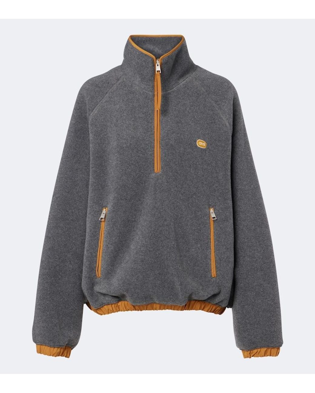 AMI Gray Fleece Sweatshirt