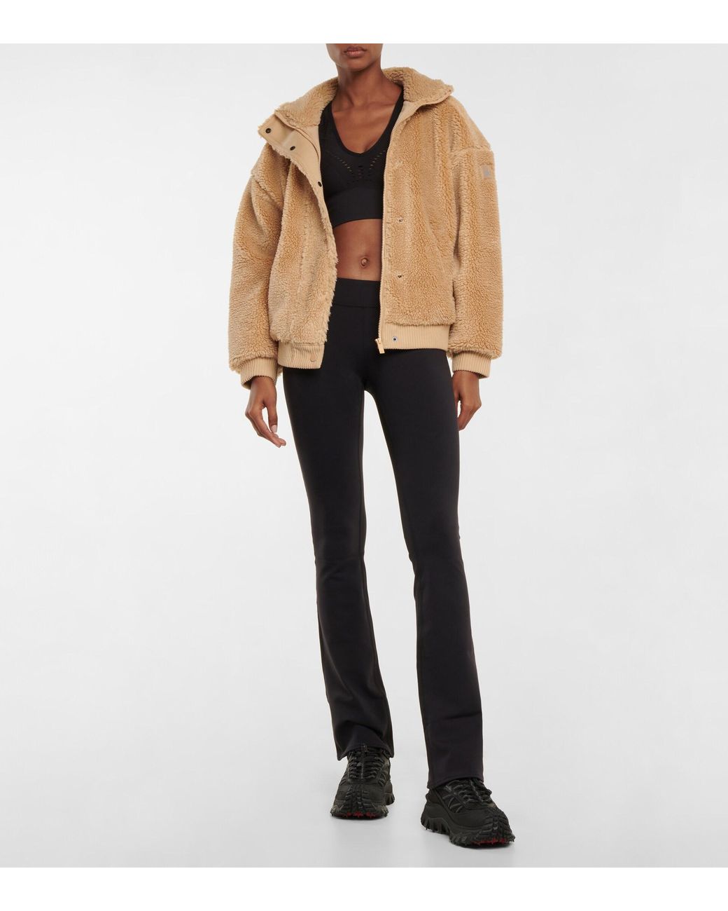Alo Yoga Varsity Fleece Jacket in Natural Lyst