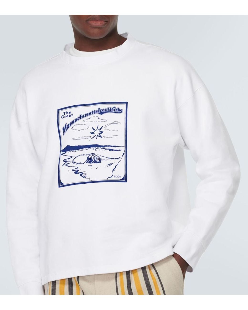 Sudadera Ironworks De Jersey De Algodon Bode de hombre de color White
