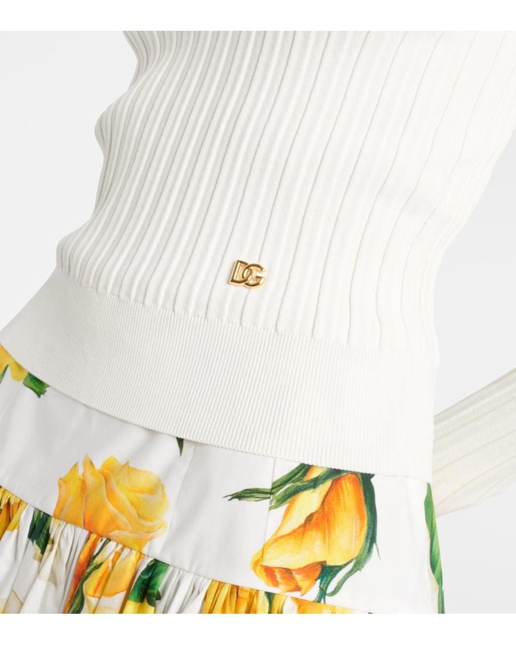 Dolce & Gabbana White Long-Sleeved Polo Shirt