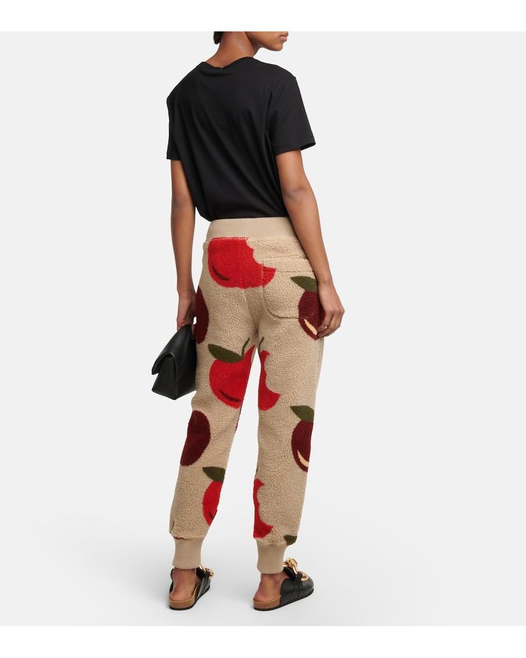 J.W. Anderson Red Printed Fleece Sweatpants