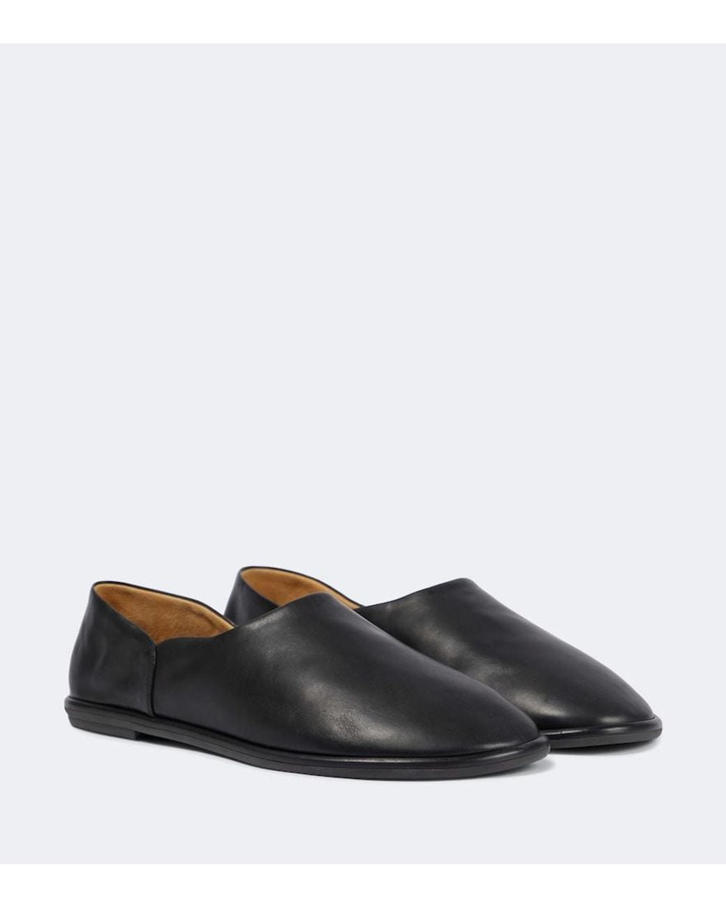 The Row Slippers Canal Aus Leder in Black für Herren