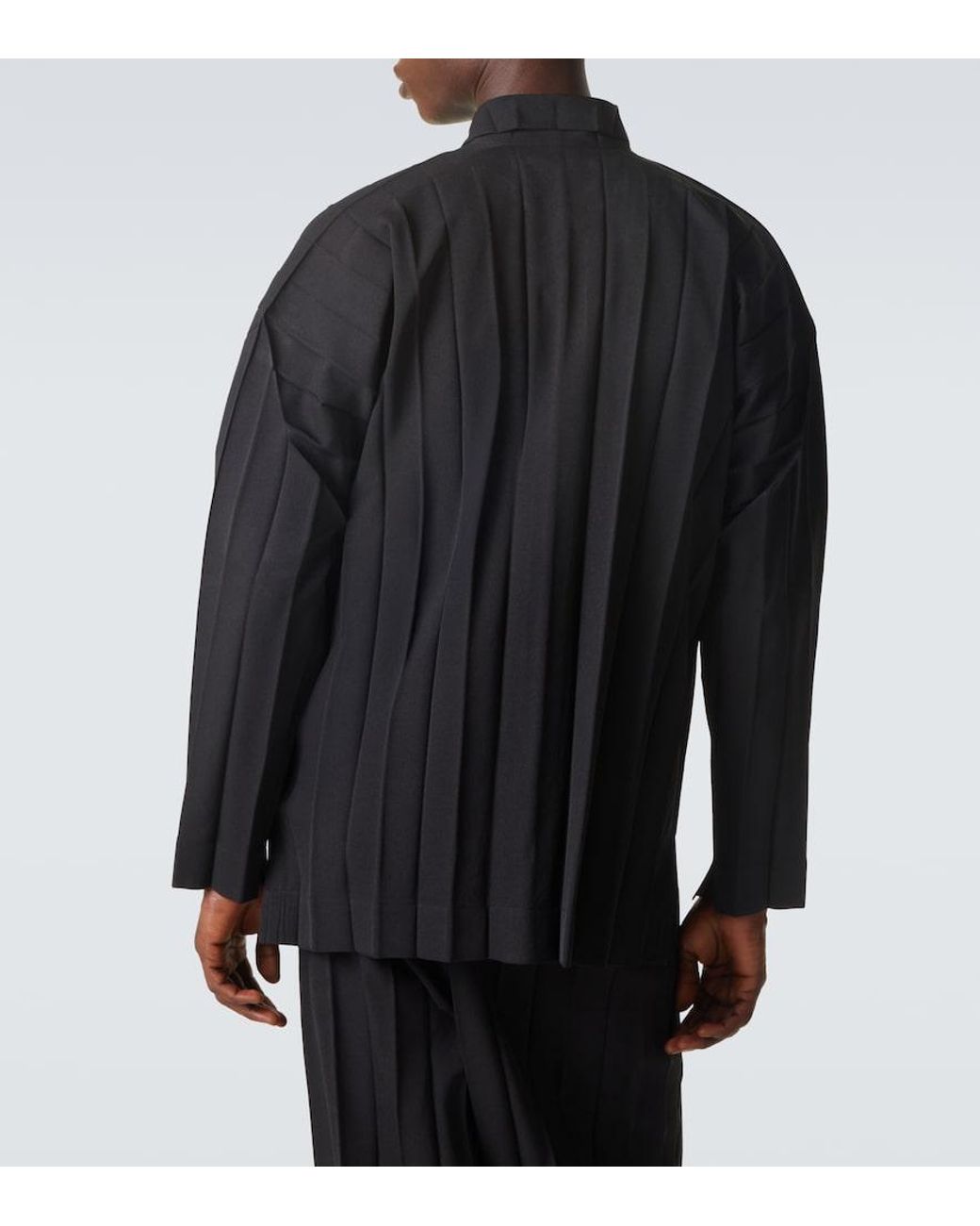 Homme Plissé Issey Miyake Black Edge Ensemble Pleated Shirt for men