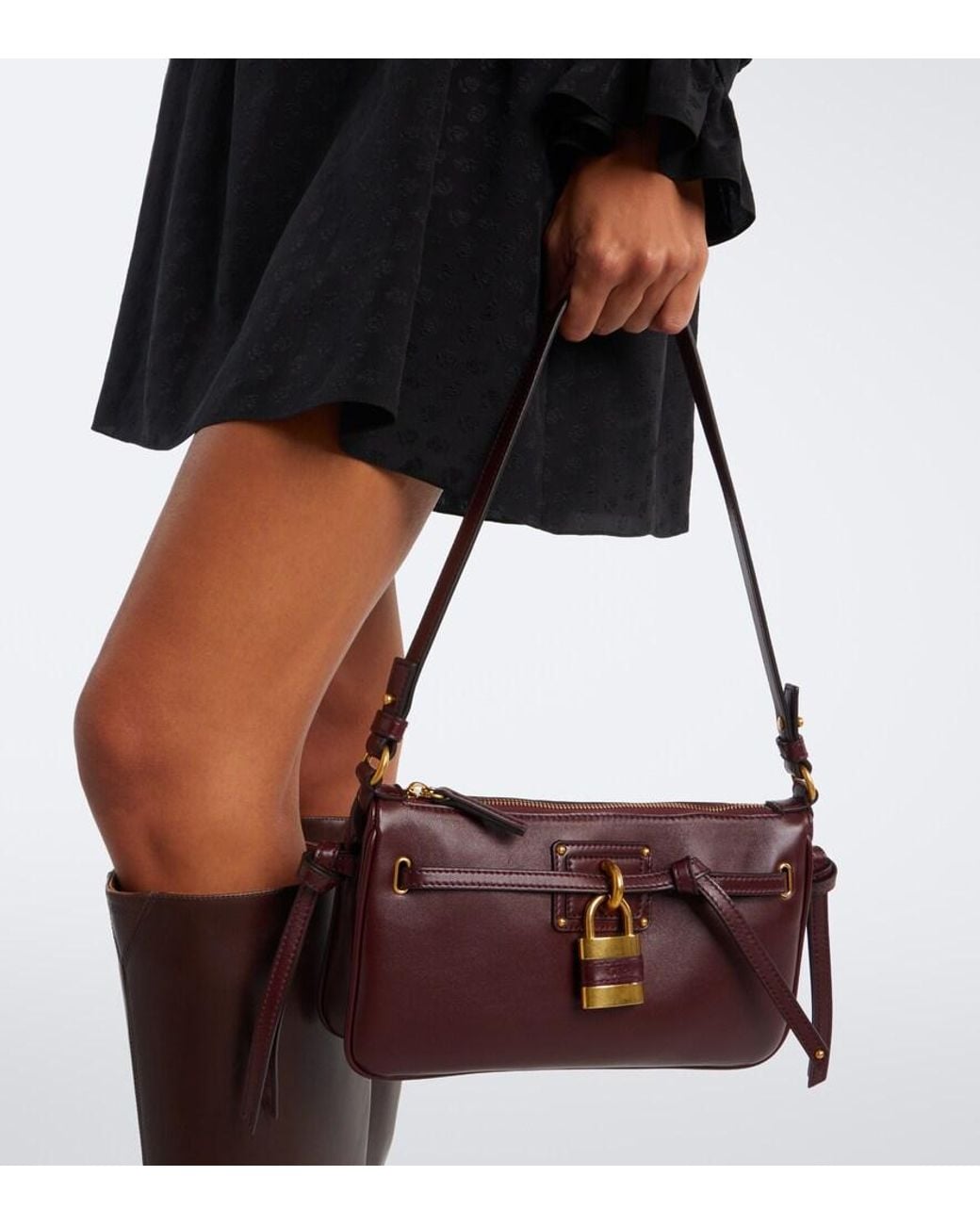 Chloé Purple Paddington Sling Mini Leather Shoulder Bag