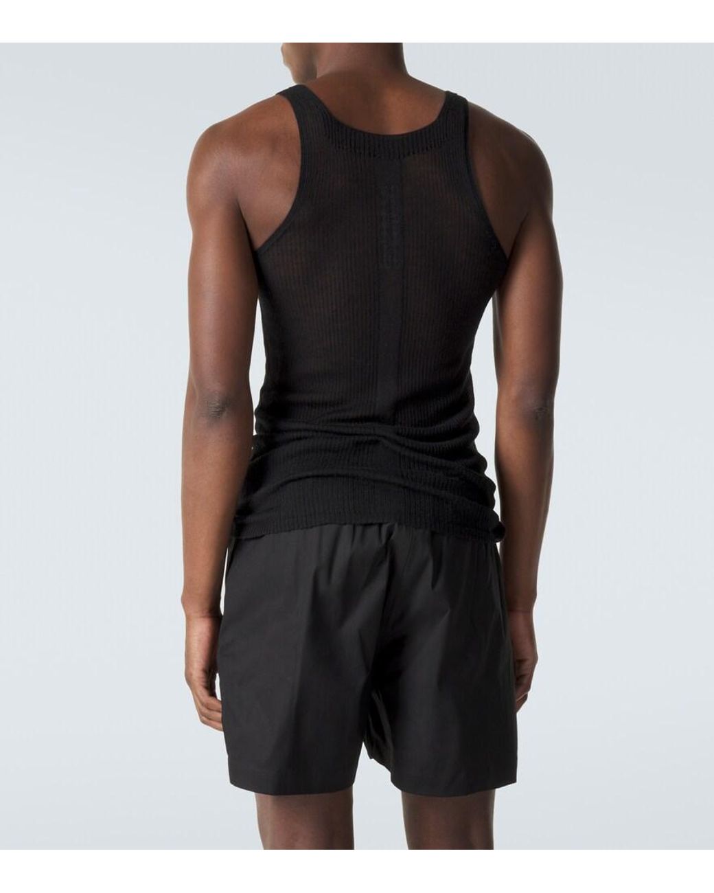 Rick Owens Gray Cashmere Tank Top for men
