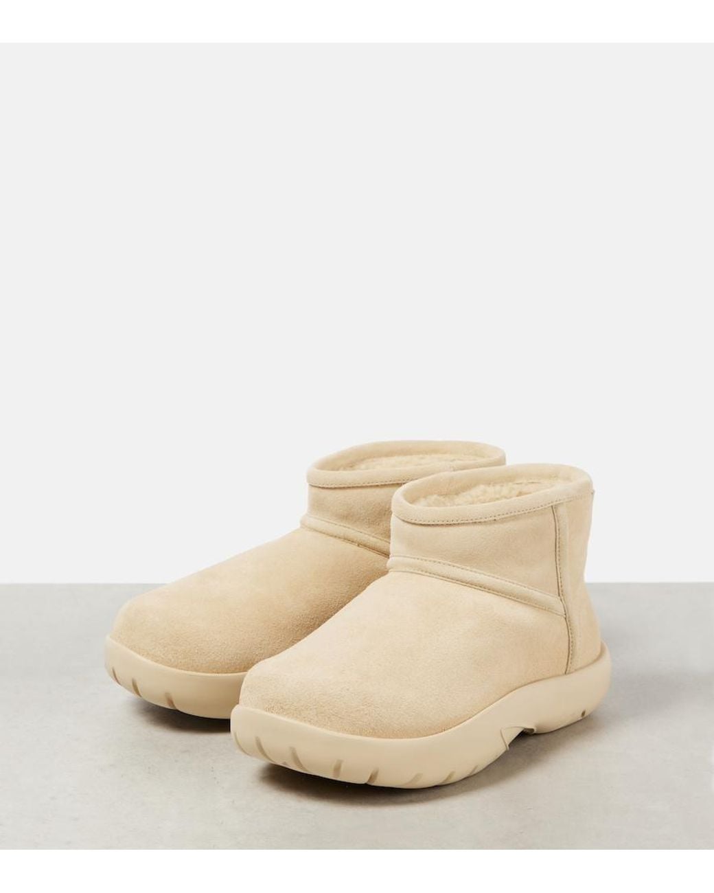 Bottega Veneta Natural Suede Ankle Boots