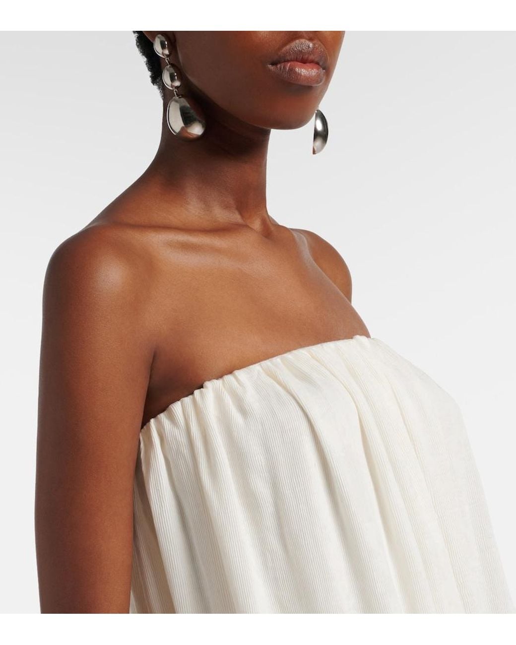 Adriana Degreas White Balloon Jumpsuit