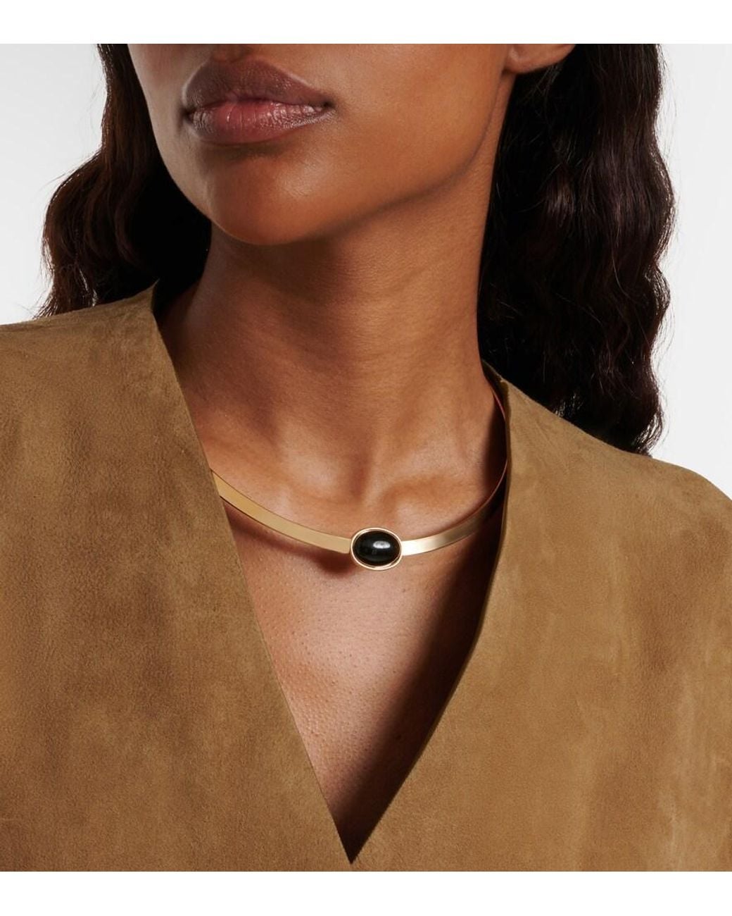 Jennifer Behr Natural Elaine Embellished Necklace
