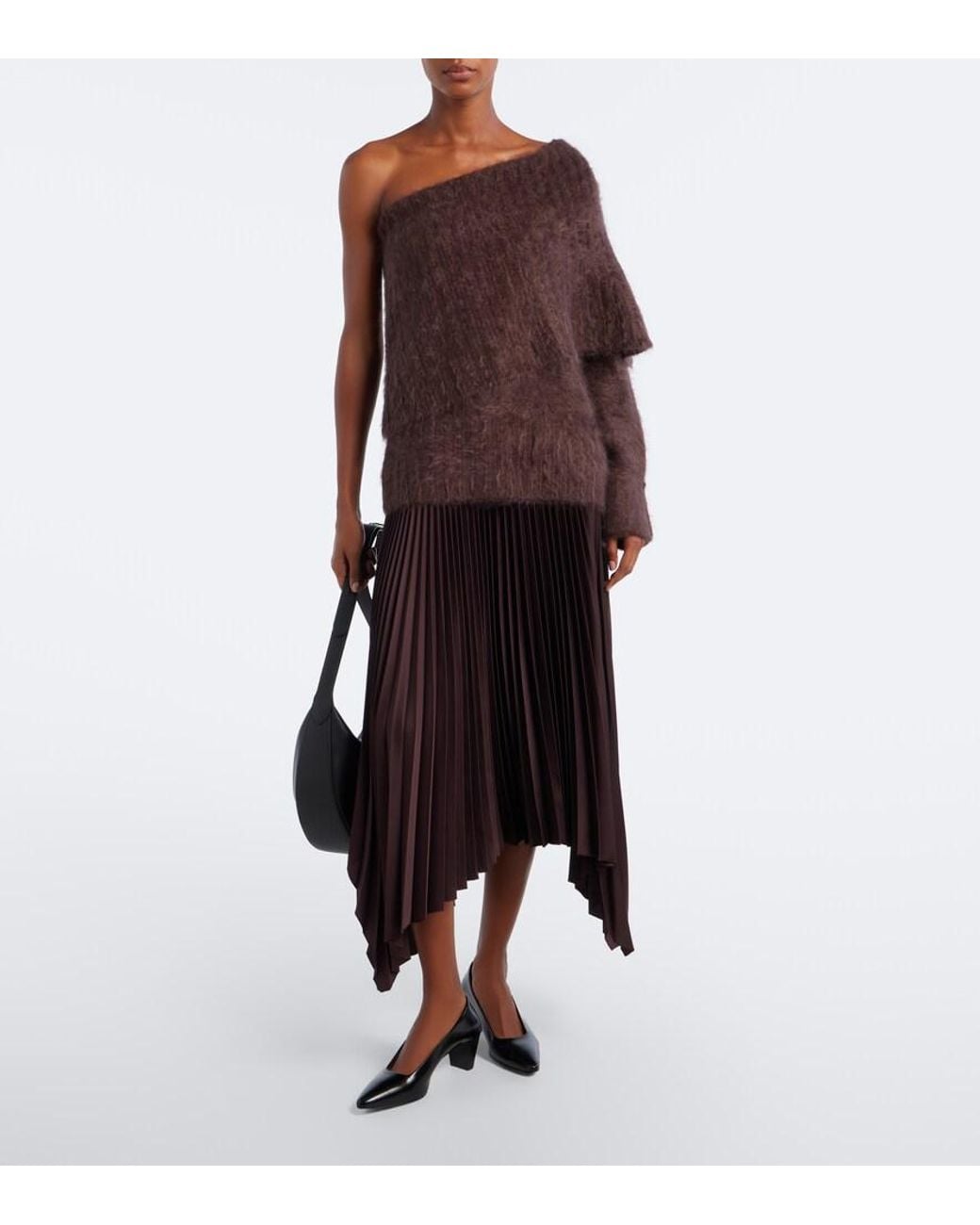 Joseph Brown Parwich One-Shoulder Cashmere Sweater