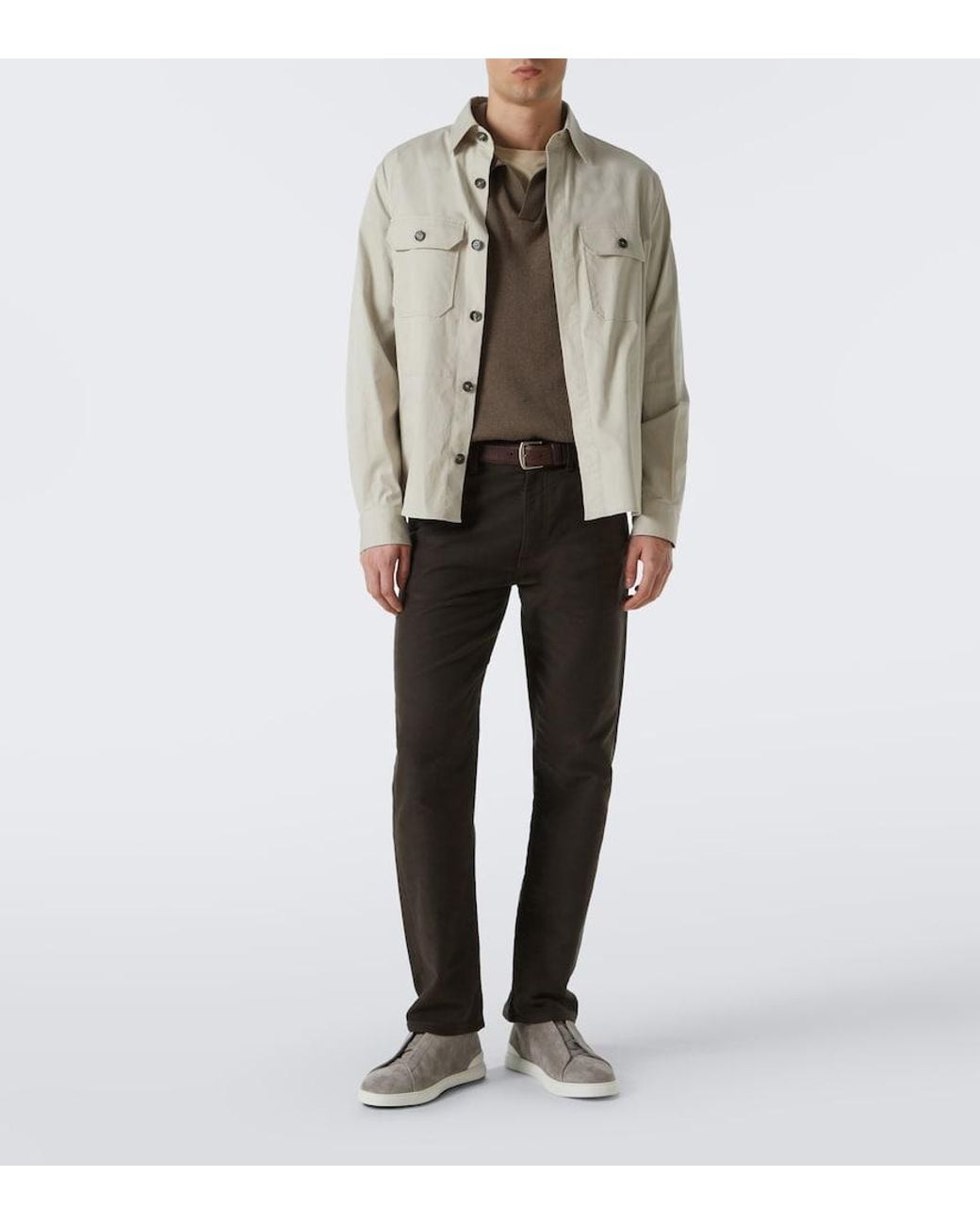 Zegna Gray Sneakers for men