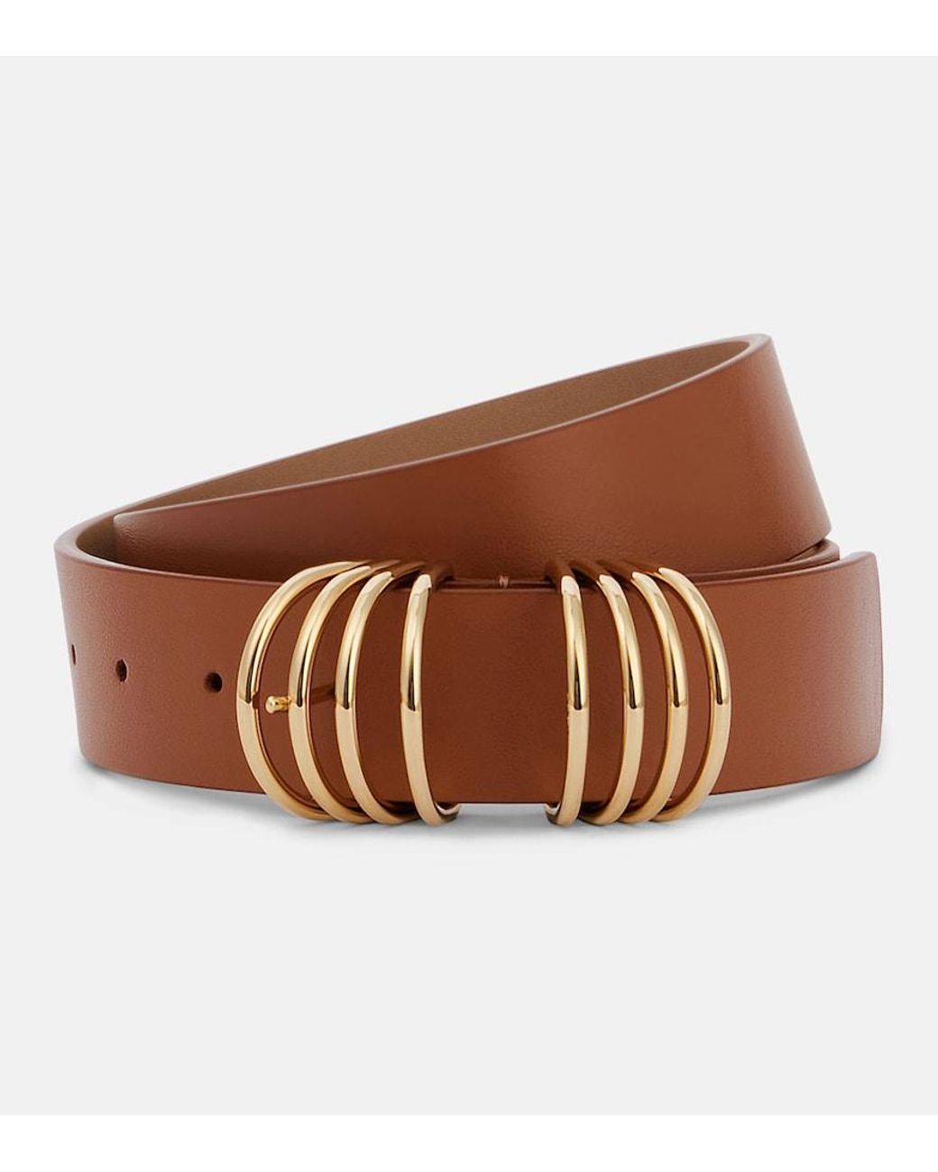 Tod's Brown Embellished Leather Belt