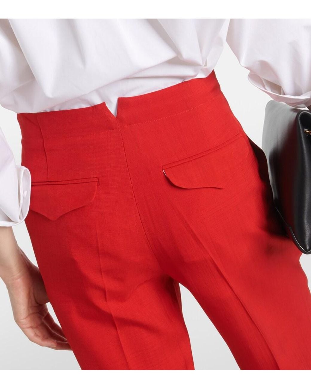 Victoria Beckham Mid-Rise Tapered Pants