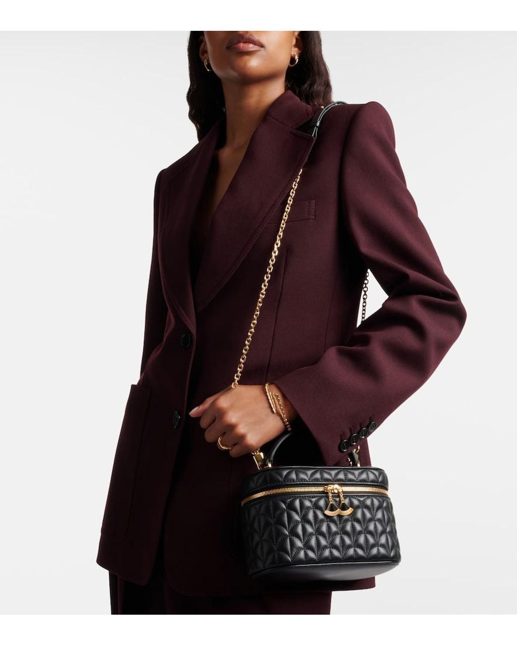 BVLGARI Black Divas' Dream Small Leather Vanity Bag