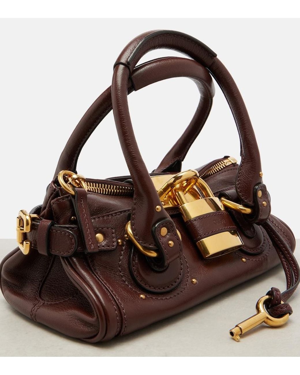 Chloé Brown Paddington Small Leather Shoulder Bag