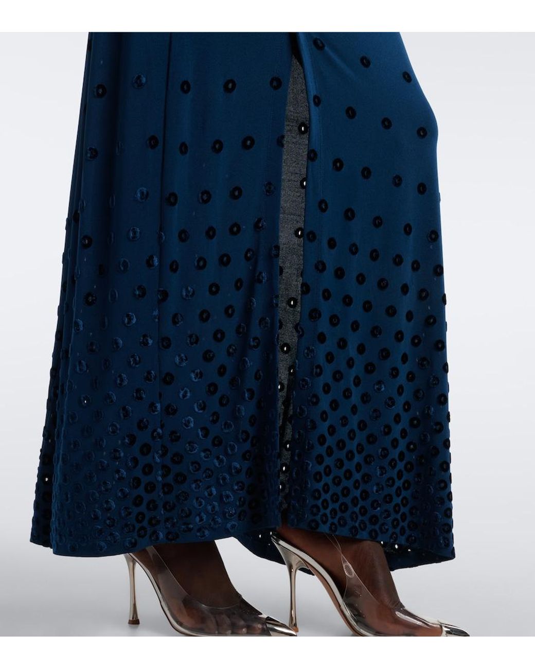 Rabanne Blue Applique Gown