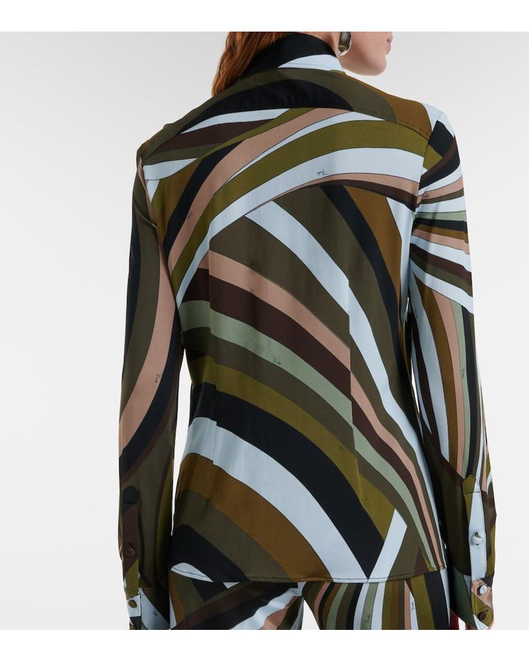 Emilio Pucci Black Marmo Silk Shirt