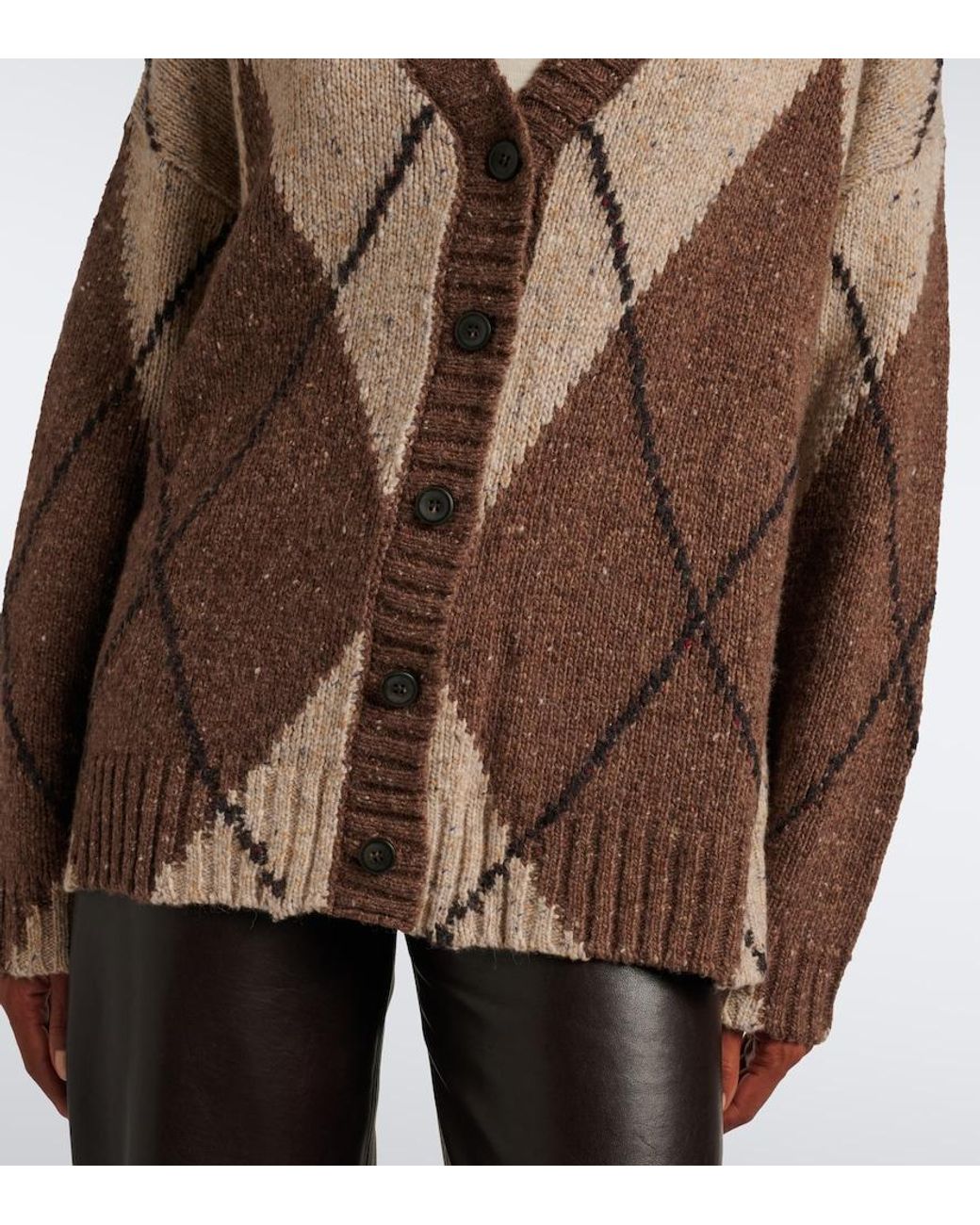 Altuzarra Brown Ramblers Wool And Alpaca-Blend Cardigan