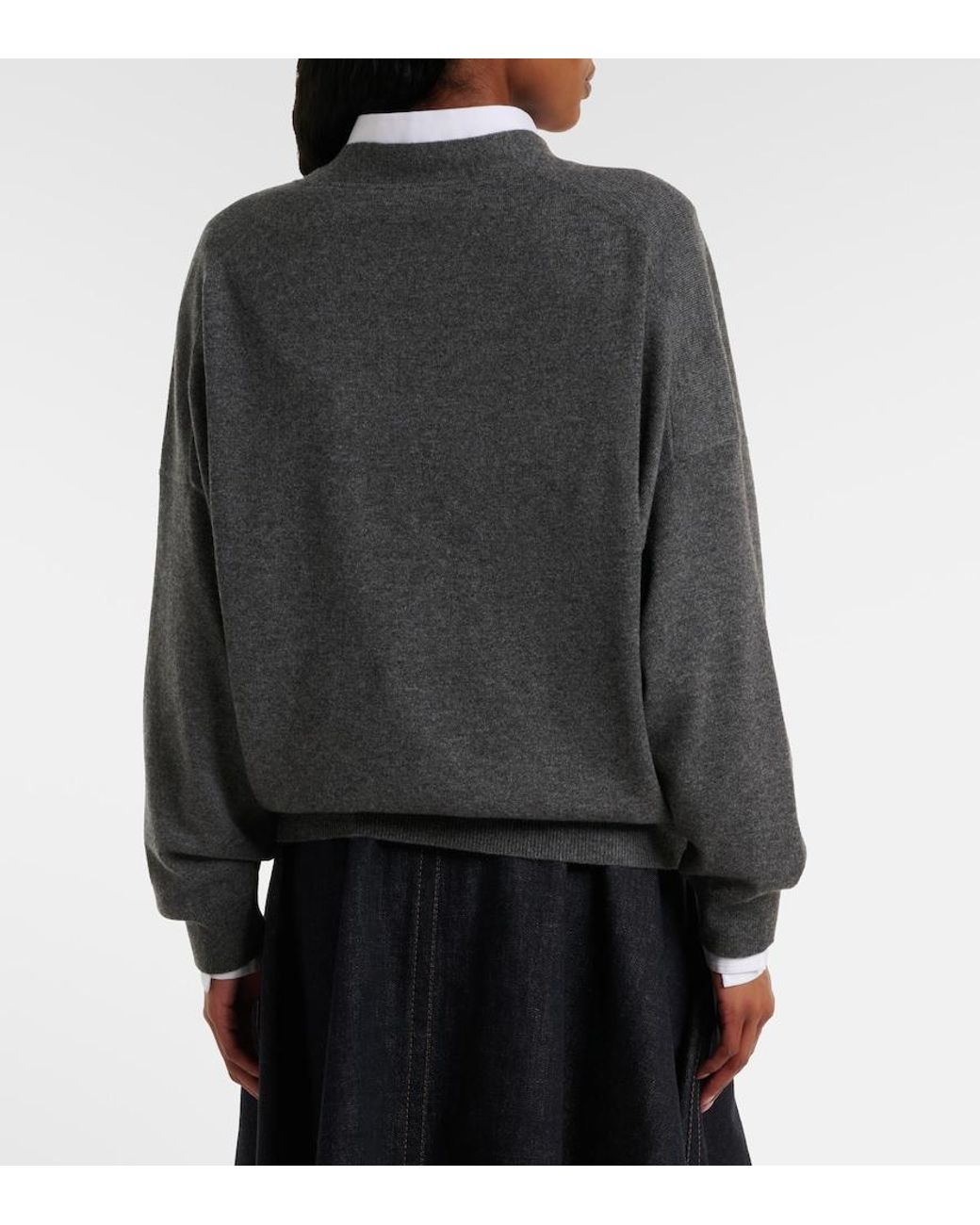 Brunello Cucinelli Gray Cashmere Cardigan