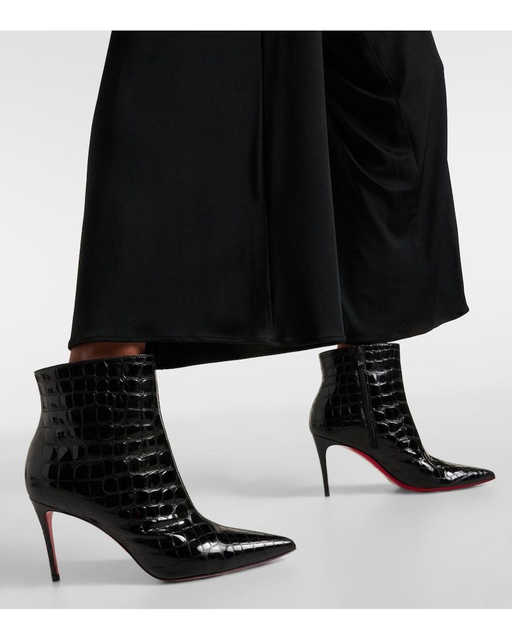 Christian Louboutin So Kate 85 Black Calf Ali Boots