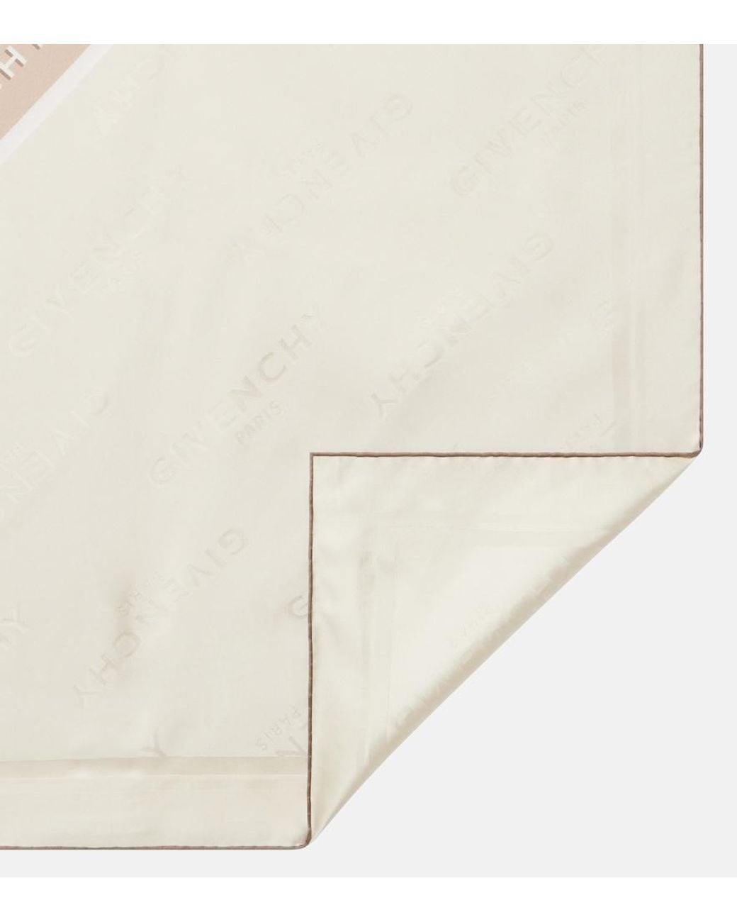 Givenchy Natural Logo Silk Twill Scarf