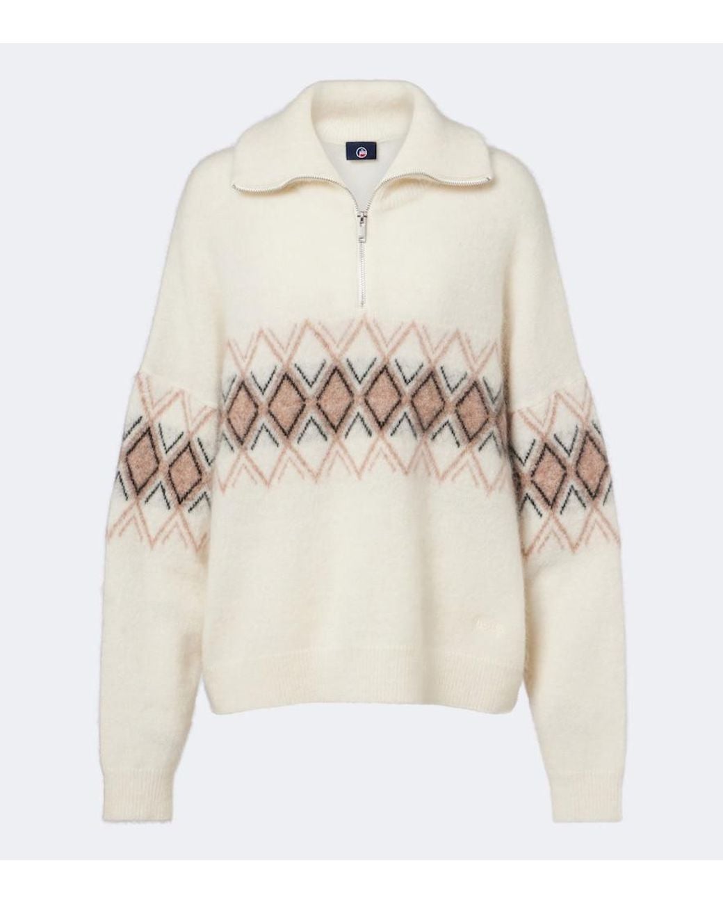 Fusalp Natural Mireva Mohair-Blend Half-Zip Sweater