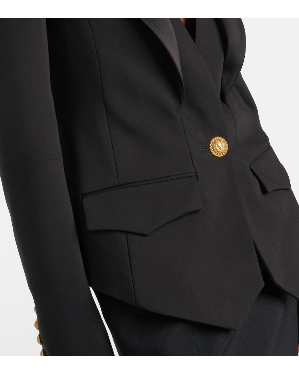Blazer Droit Balmain en coloris Black