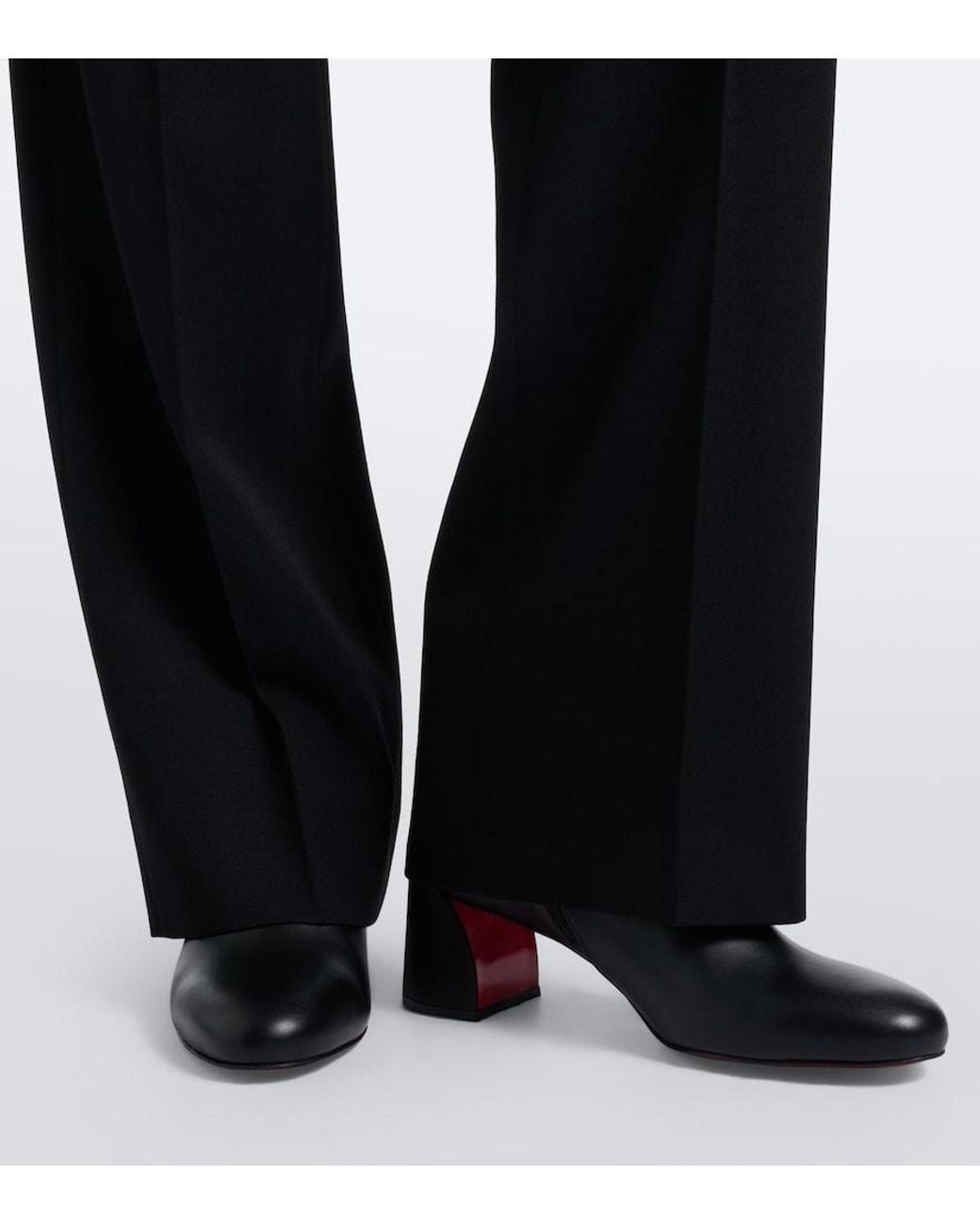 Christian Louboutin Black Jane Leather Ankle Boots